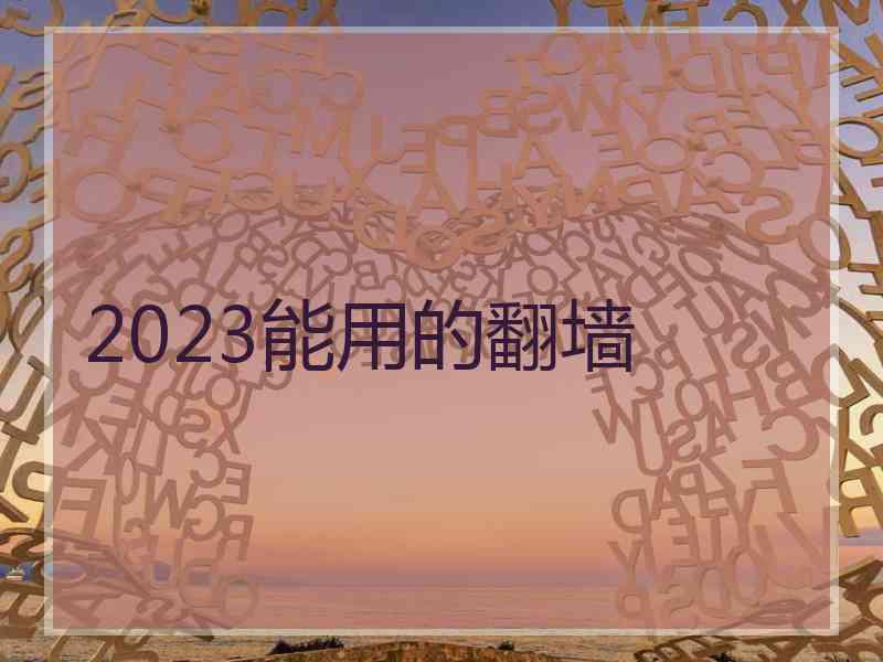 2023能用的翻墙