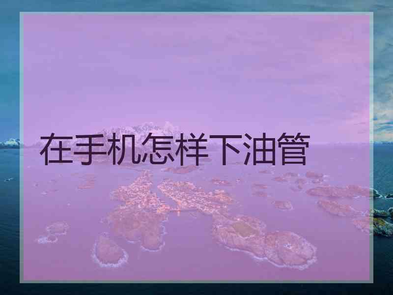 在手机怎样下油管