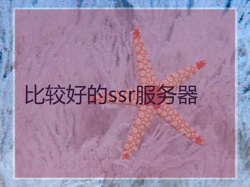 比较好的ssr服务器