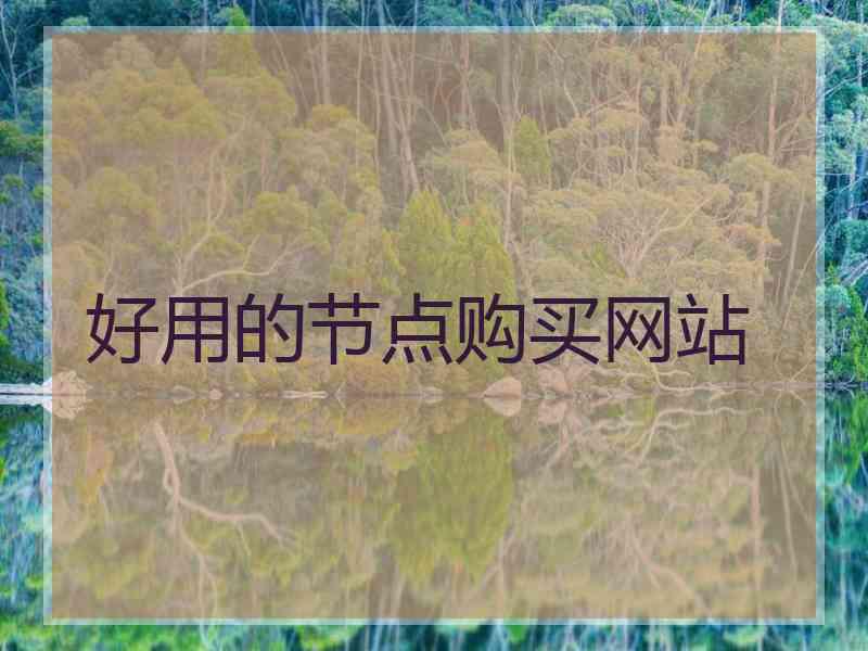 好用的节点购买网站