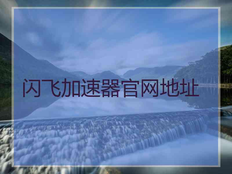 闪飞加速器官网地址
