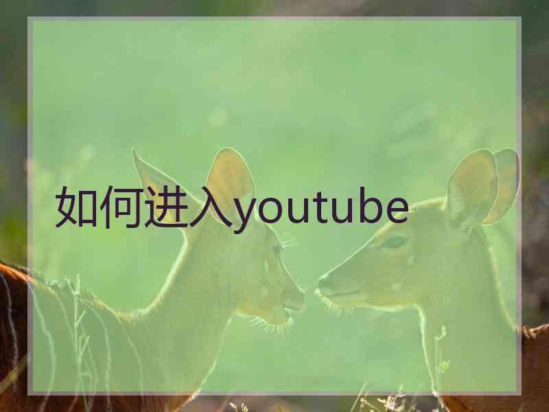 如何进入youtube