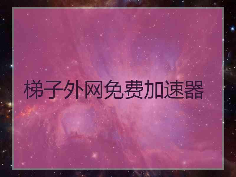 梯子外网免费加速器