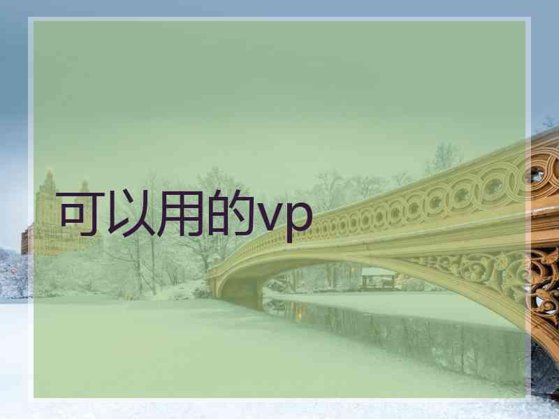 可以用的vp
