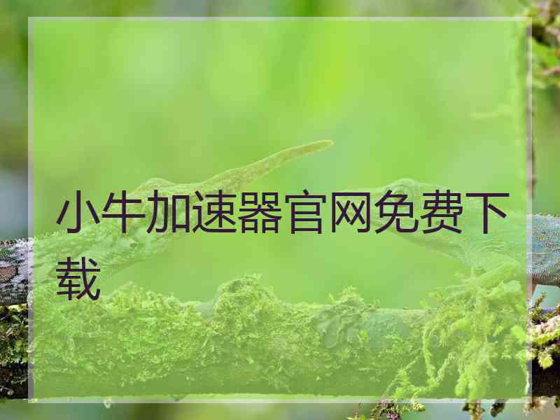 小牛加速器官网免费下载