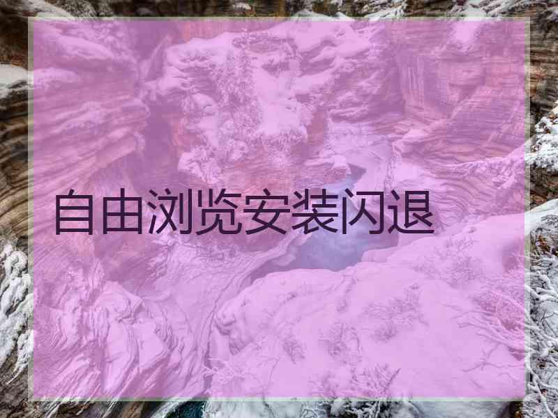 自由浏览安装闪退