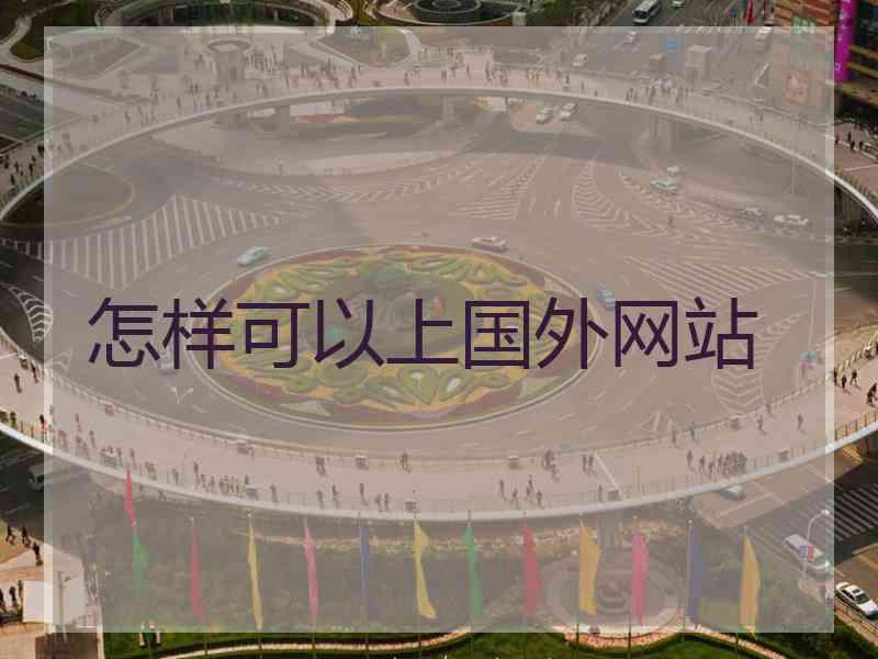 怎样可以上国外网站