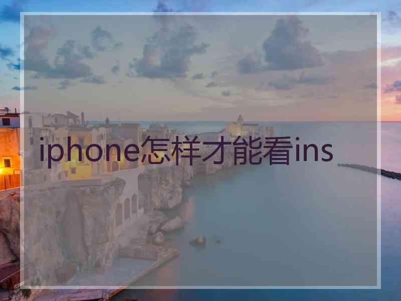 iphone怎样才能看ins