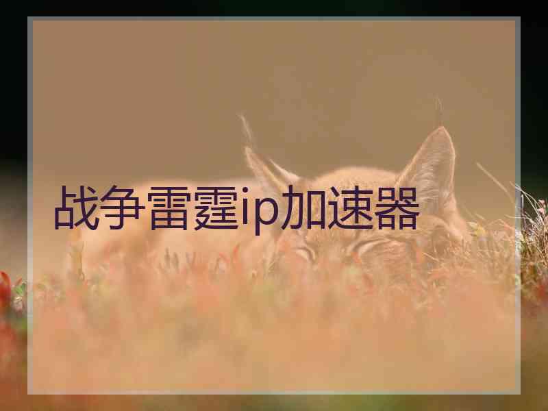 战争雷霆ip加速器