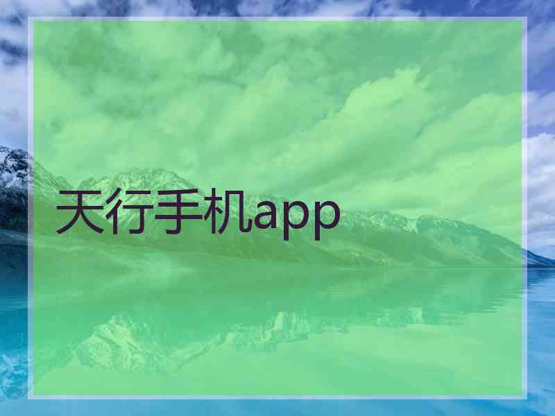 天行手机app
