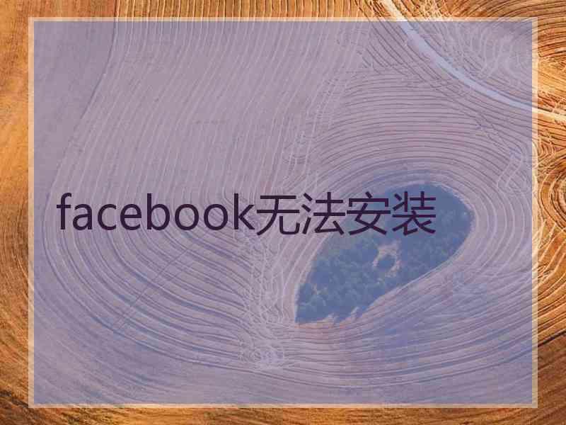 facebook无法安装