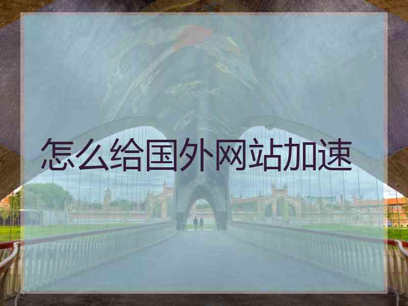 怎么给国外网站加速