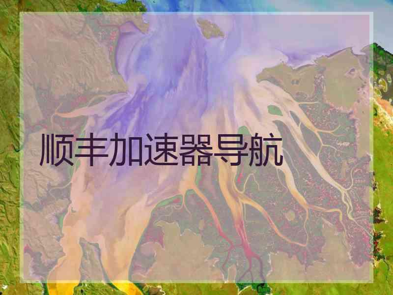 顺丰加速器导航