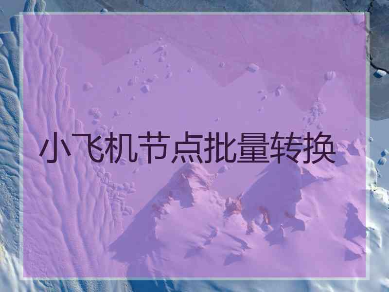 小飞机节点批量转换