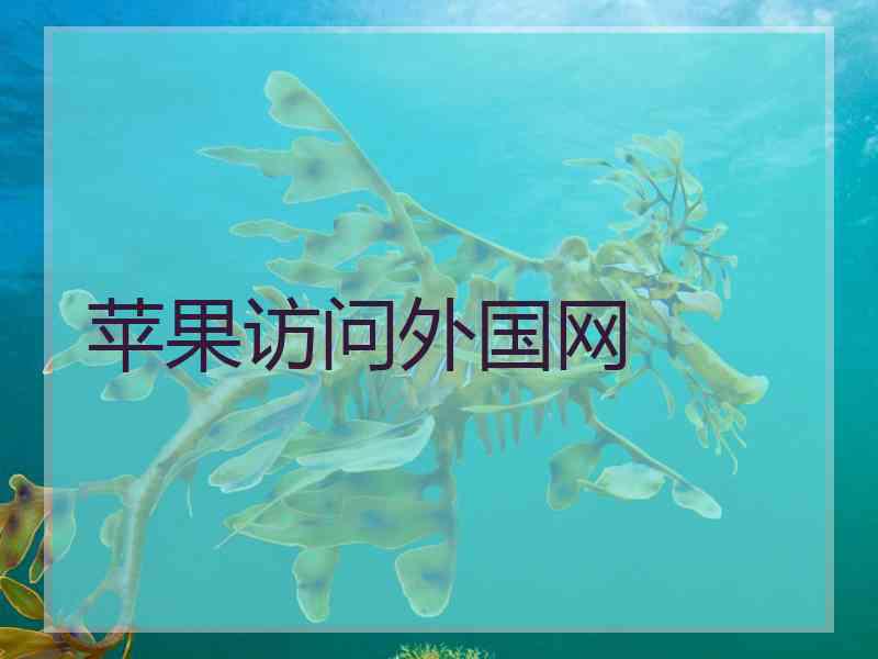 苹果访问外国网