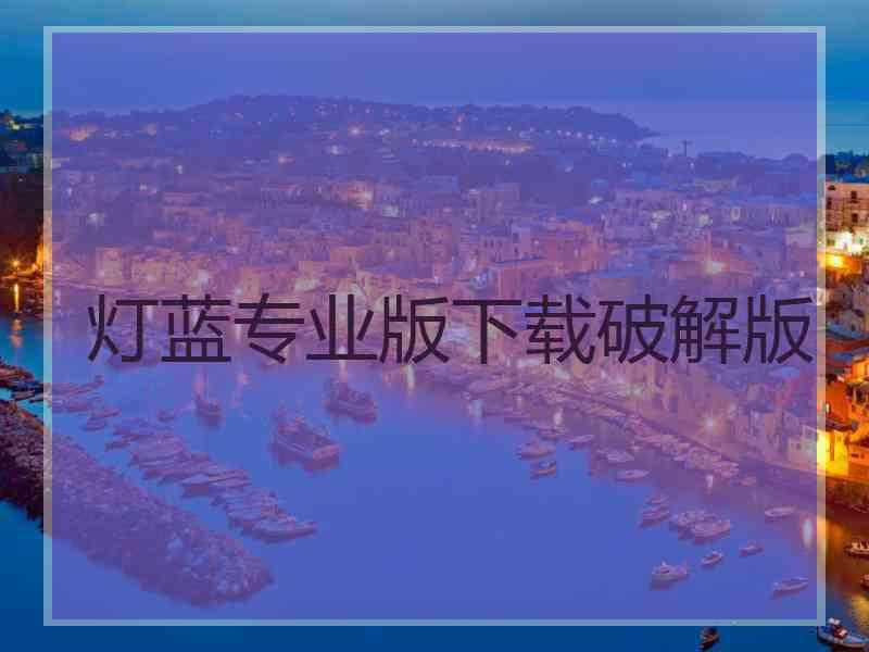 灯蓝专业版下载破解版