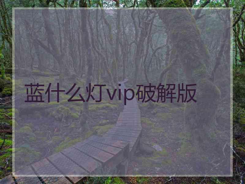 蓝什么灯vip破解版