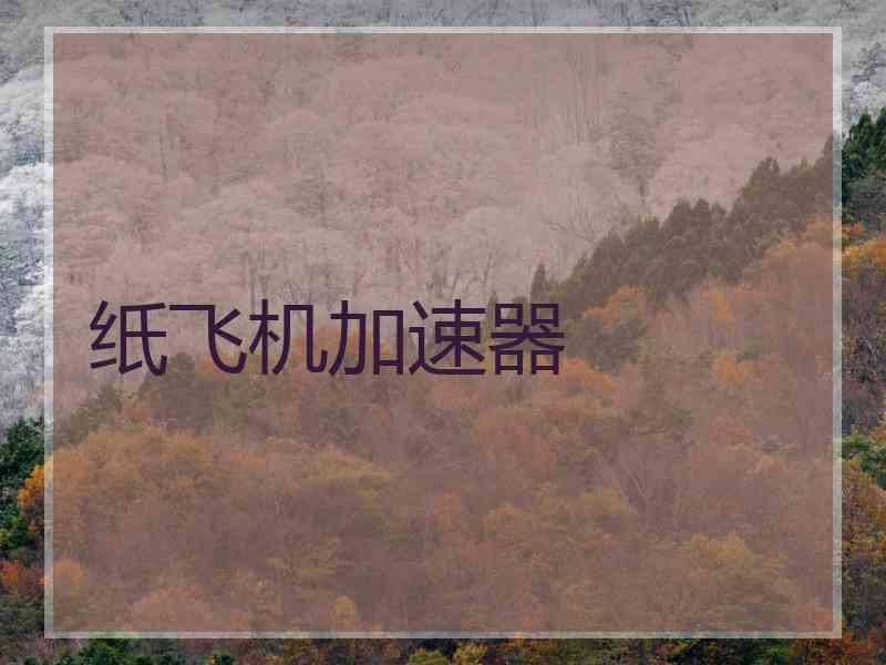 纸飞机加速器