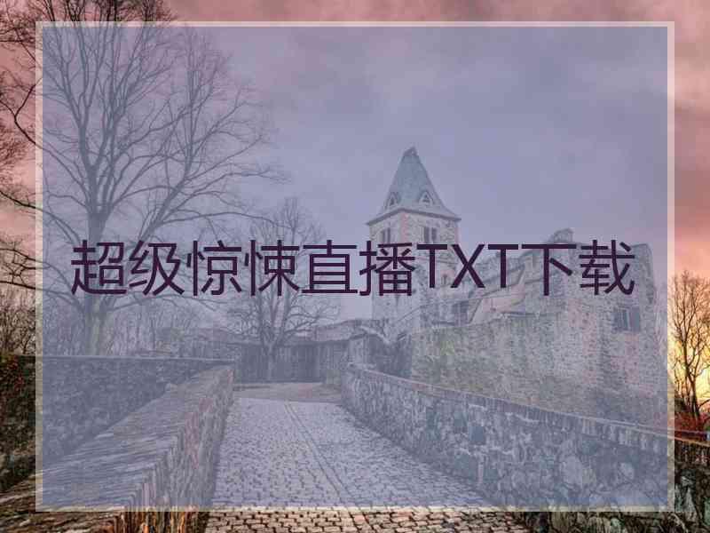 超级惊悚直播TXT下载
