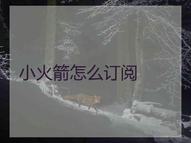 小火箭怎么订阅