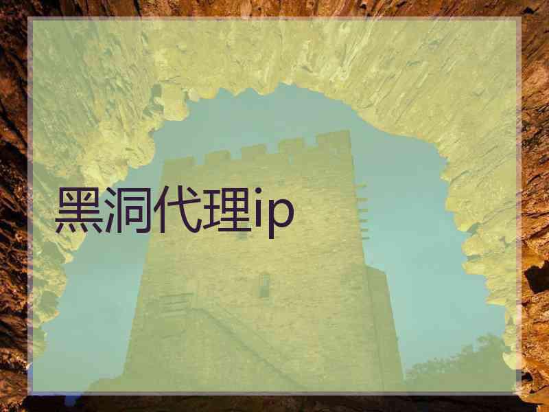 黑洞代理ip