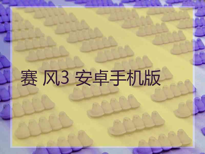 赛 风3 安卓手机版